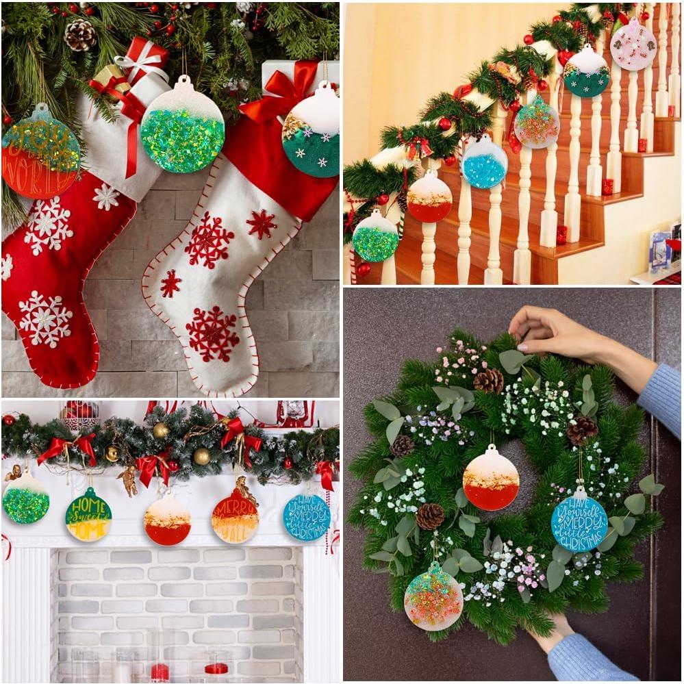 12 Moldes de Silicona Vellibring para Resina Navideña Azul