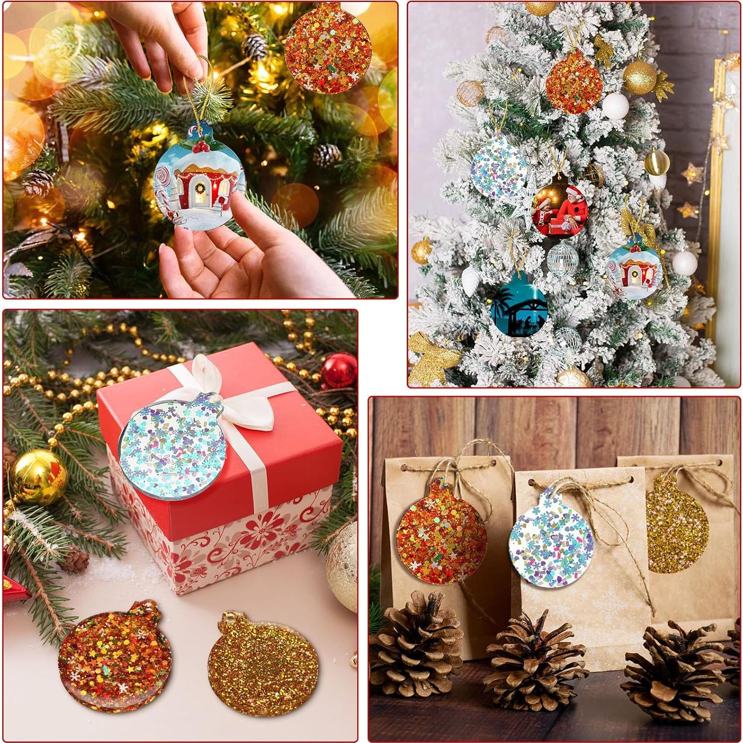 Moldes de Silicona para Resina Mifoci 24 Pcs Navidad Azul