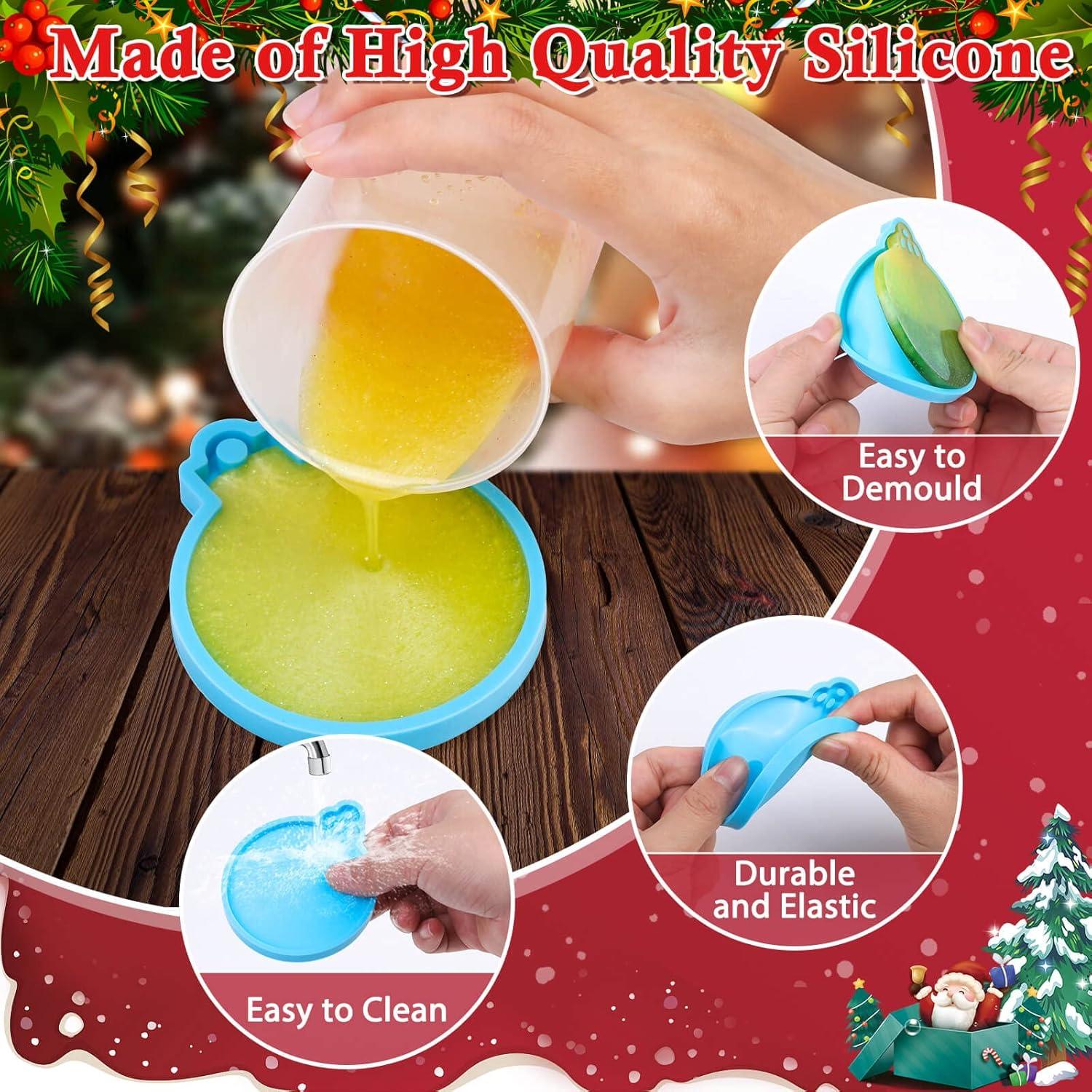 6 Moldes de Silicona para Resina Navidad ROADPLUM Redondos