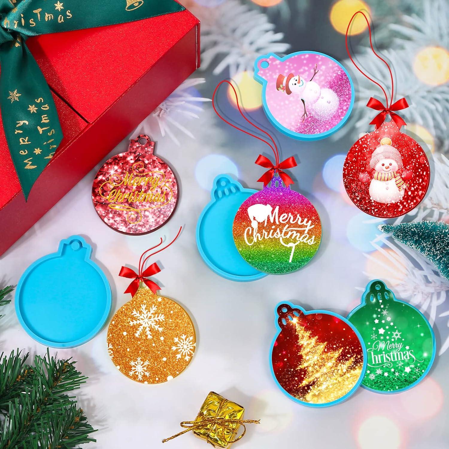 6 Moldes de Silicona para Resina Navidad ROADPLUM Redondos