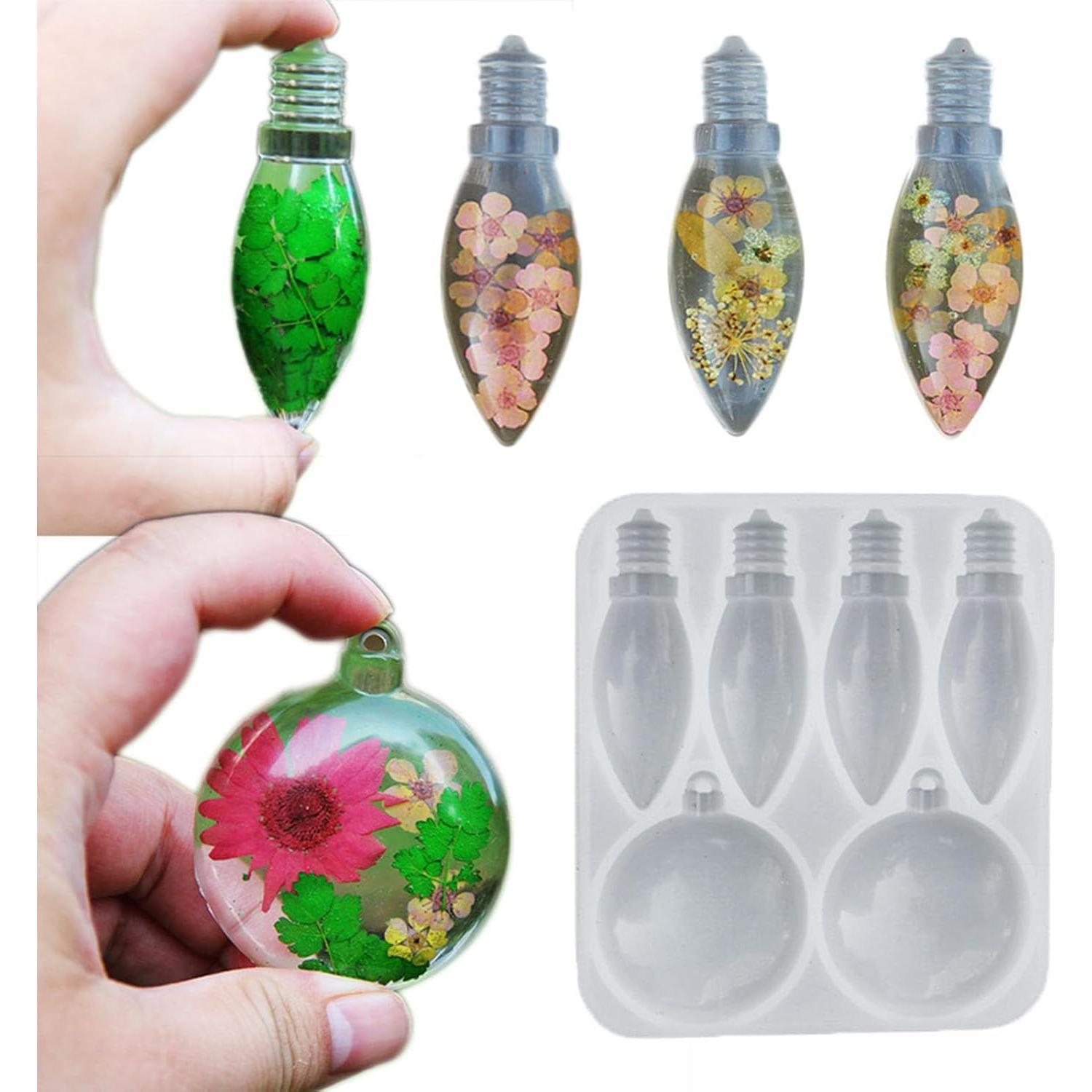 Molde de Silicona Redondo Saccgt para Colgantes de Bombilla