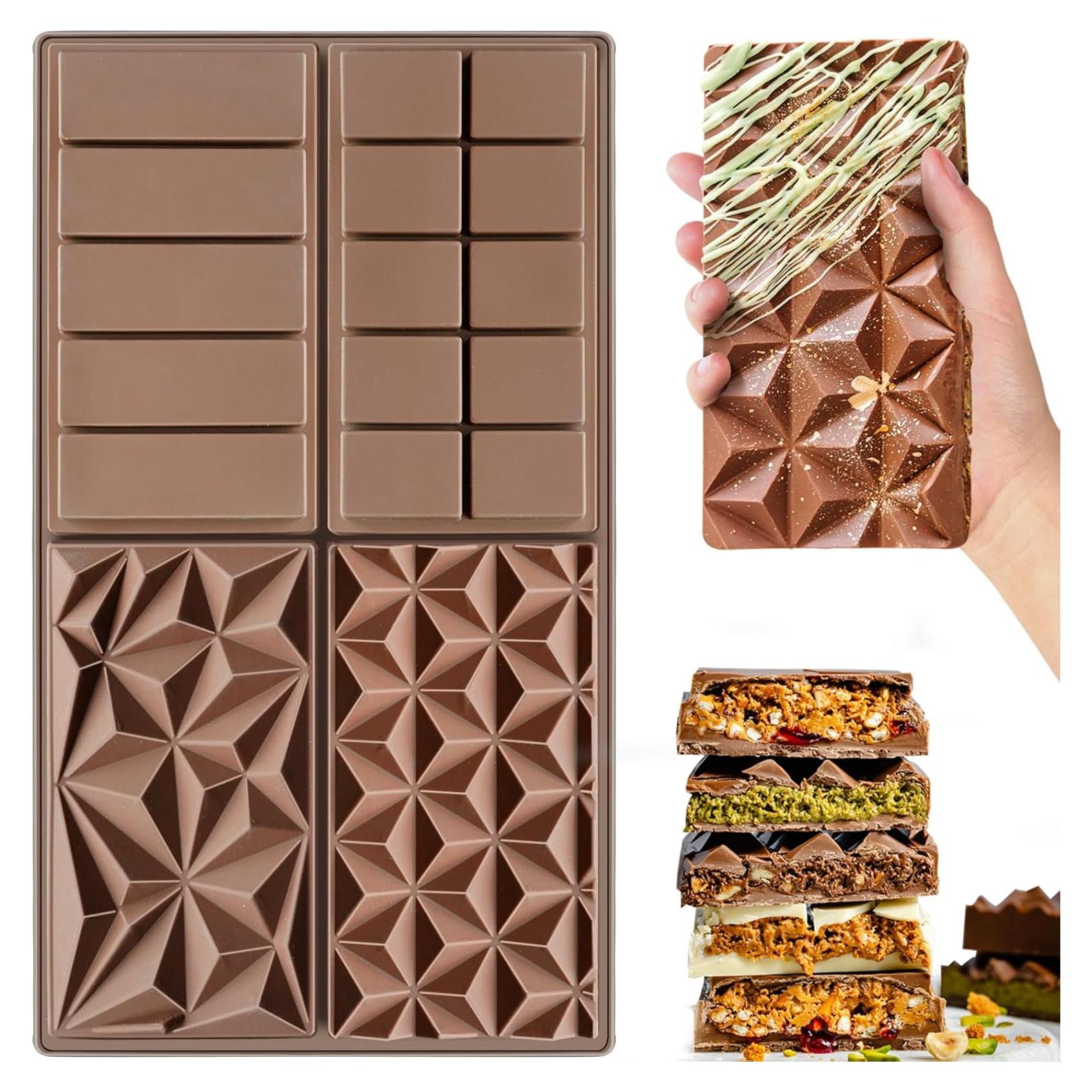 Moldes de Silicona HKNMTT para Chocolate 2 Piezas 30.48x17.78cm