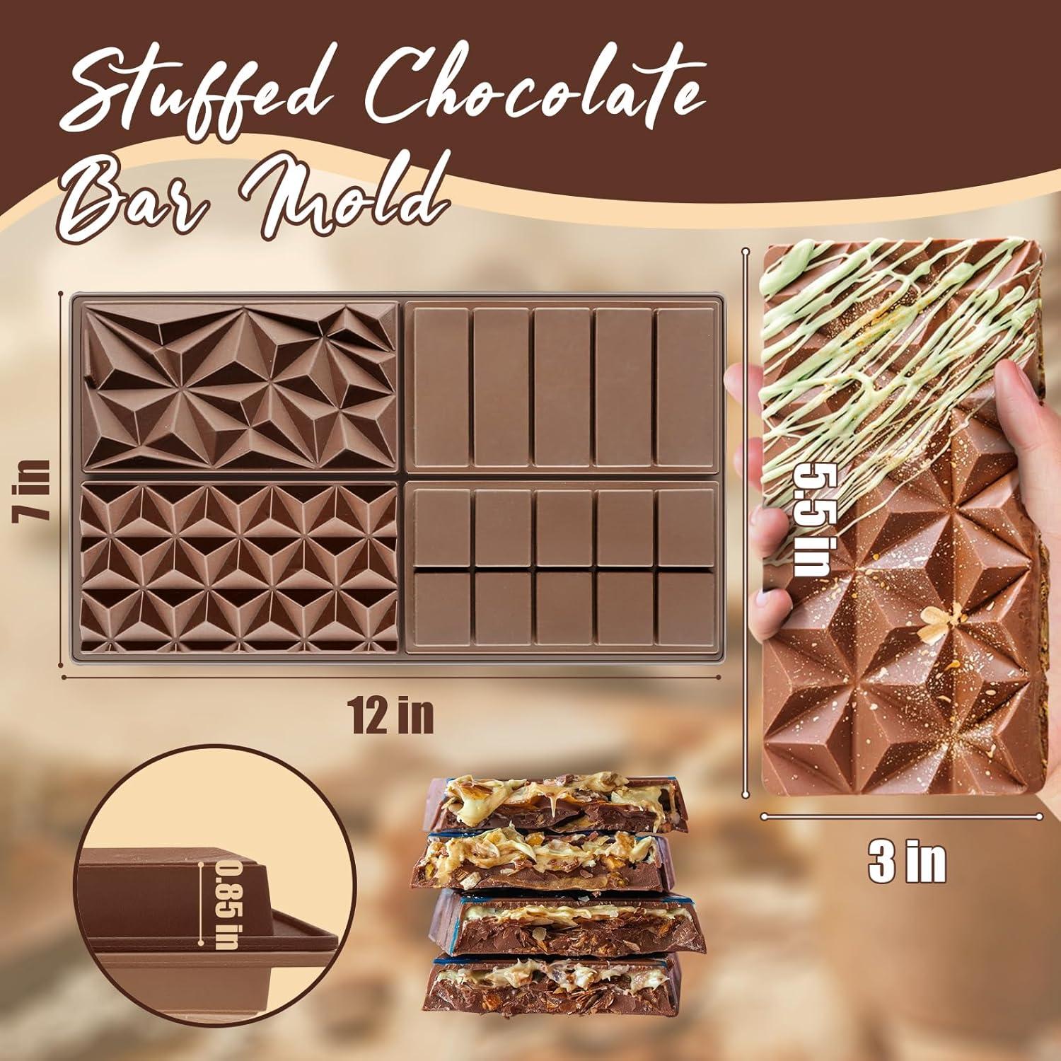 Moldes de Silicona HKNMTT para Chocolate 2 Piezas 30.48x17.78cm