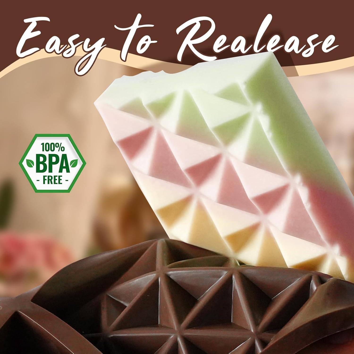 Moldes de Silicona HKNMTT para Chocolate 2 Piezas 30.48x17.78cm