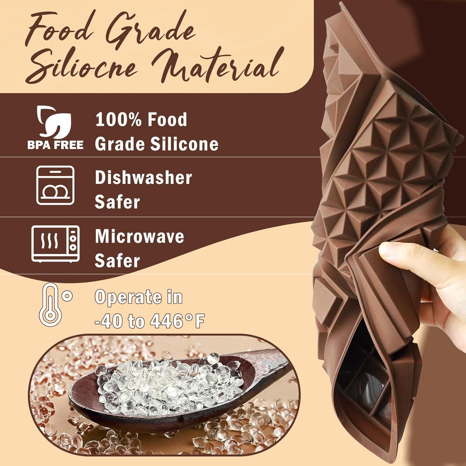 Moldes de Silicona HKNMTT para Chocolate 2 Piezas 30.48x17.78cm