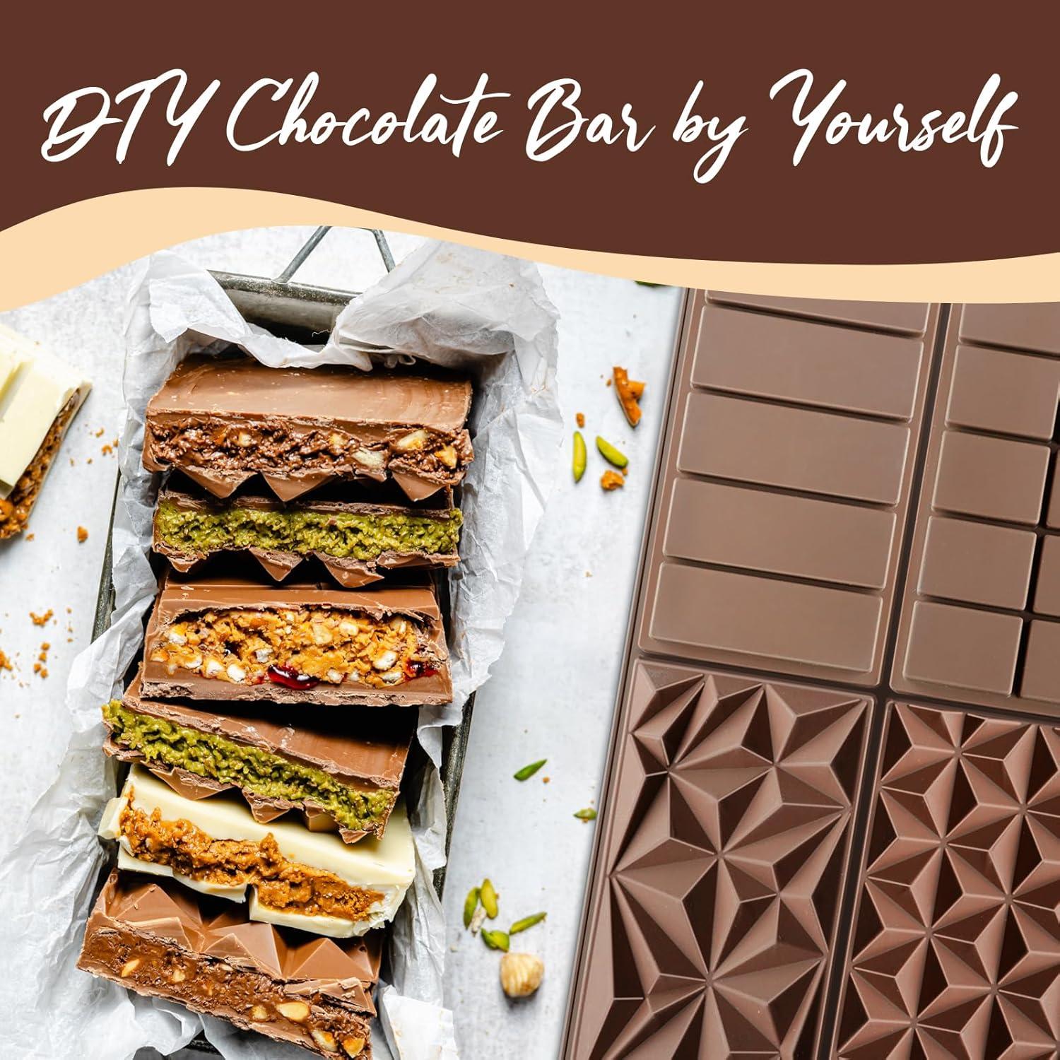 Moldes de Silicona HKNMTT para Chocolate 2 Piezas 30.48x17.78cm