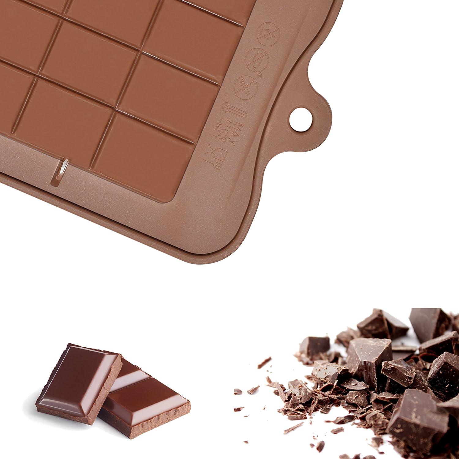 Moldes de Chocolate Desmontables homEdge, Set de 4 Silicona