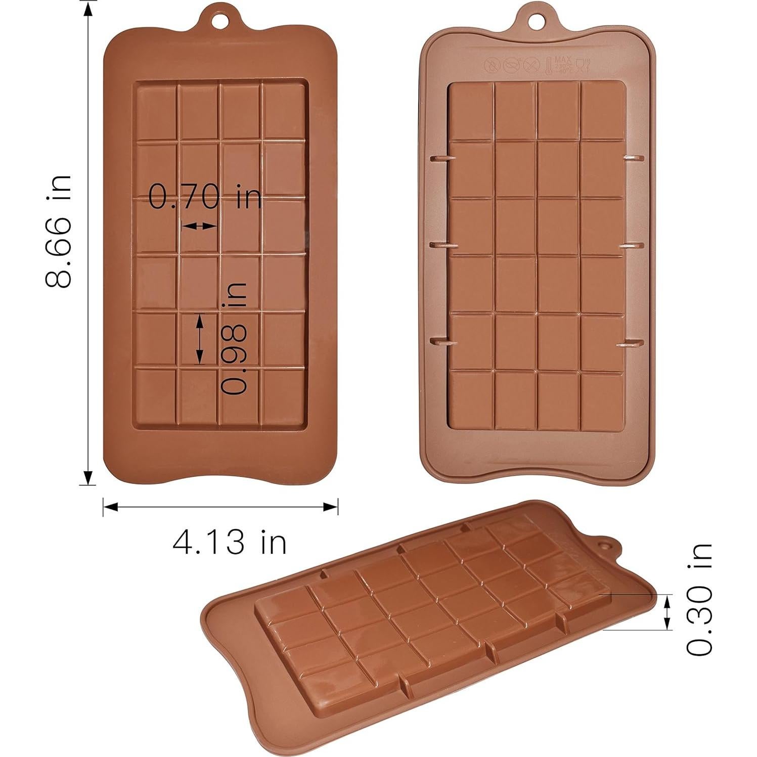 Moldes de Chocolate Desmontables homEdge, Set de 4 Silicona