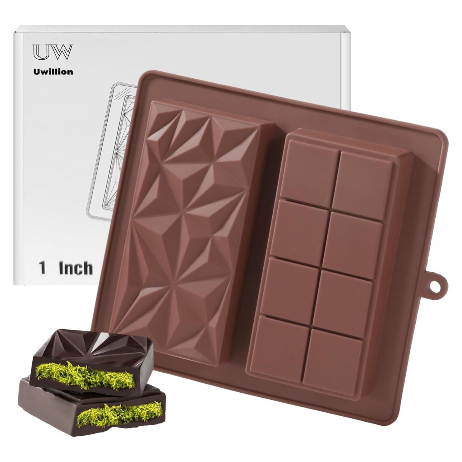 Molde de Chocolate Profundo UWILLION 2.54 cm Marrón Geométrico