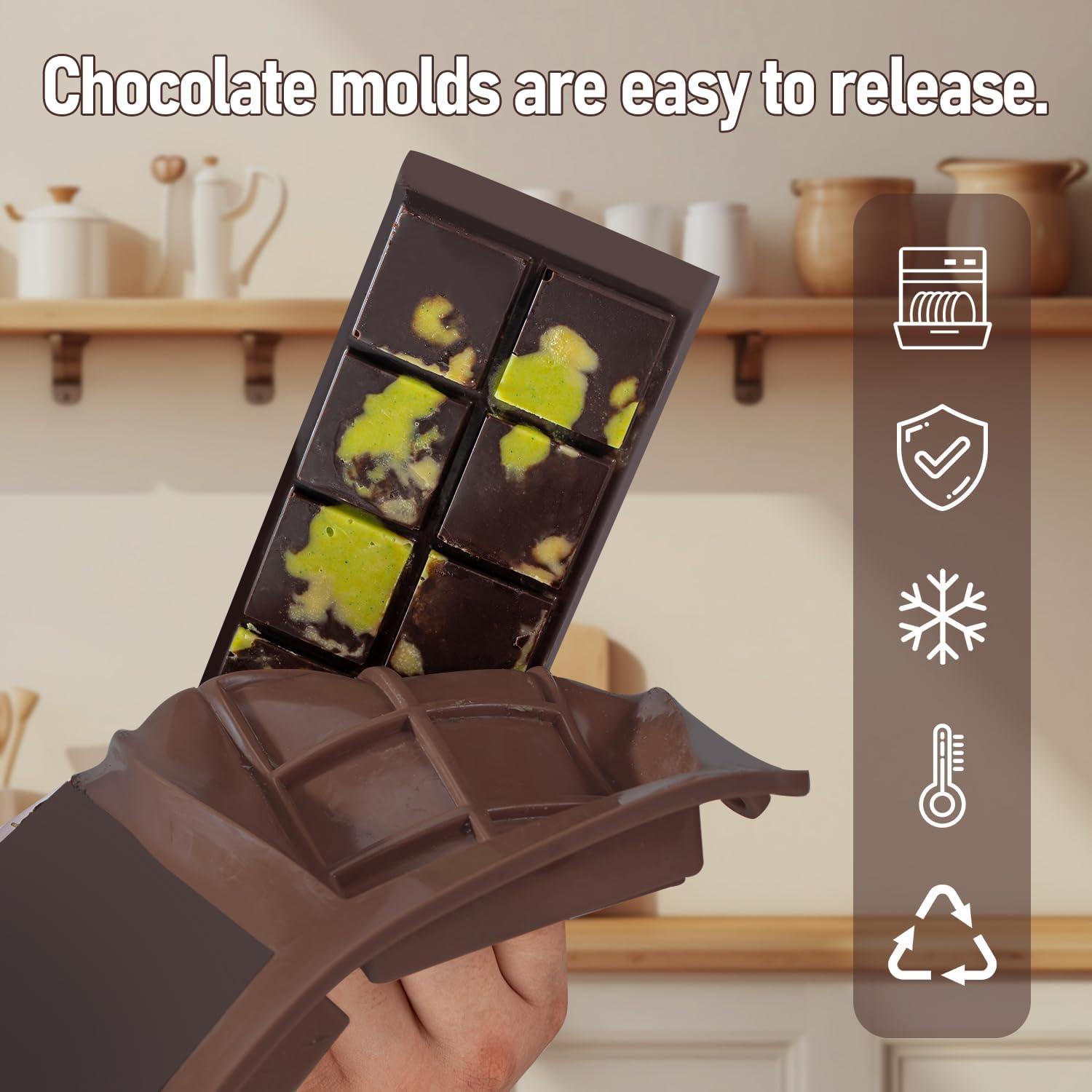 Molde de Chocolate Profundo UWILLION 2.54 cm Marrón Geométrico