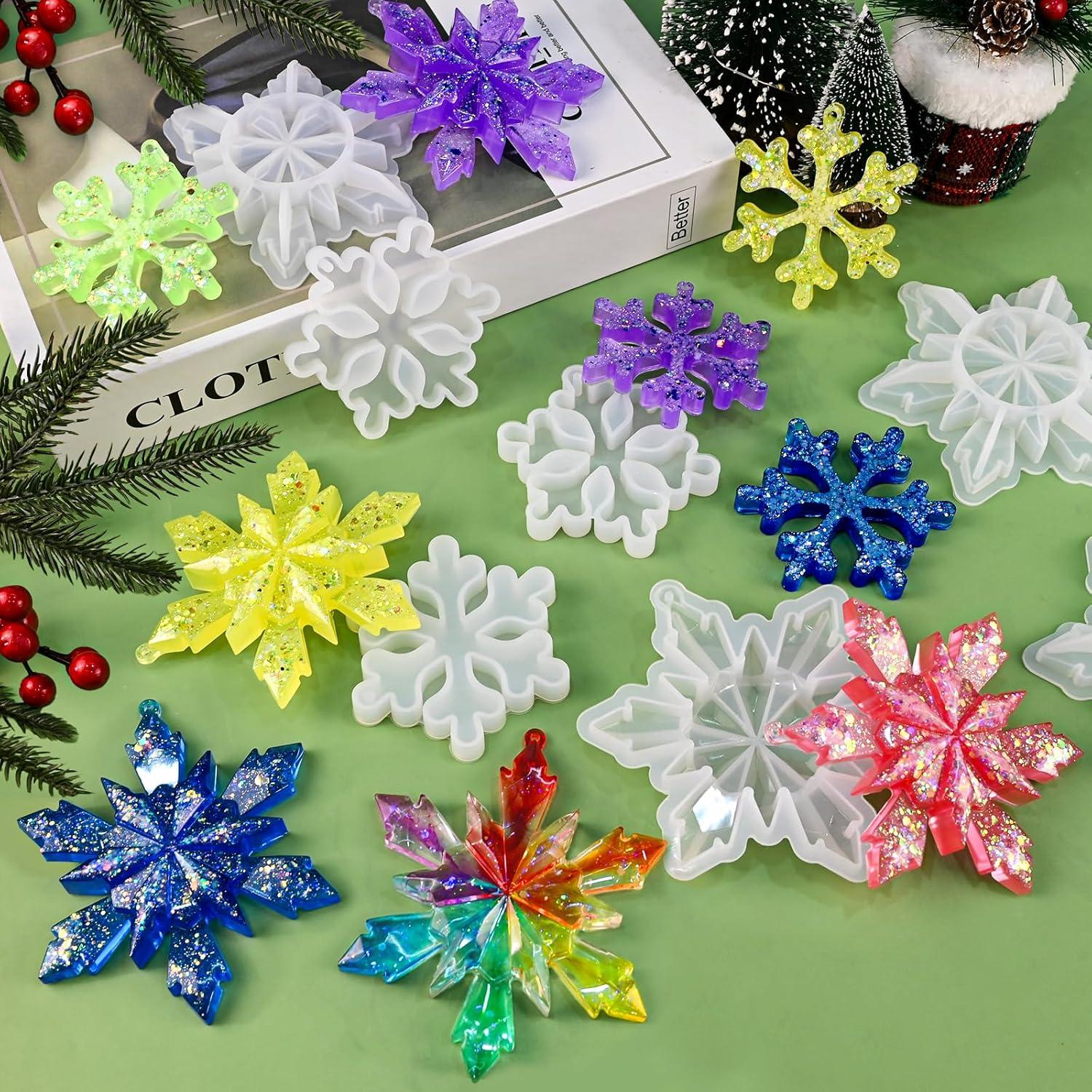 Set de 9 Moldes de Silicona Copo de Nieve ZQYSING