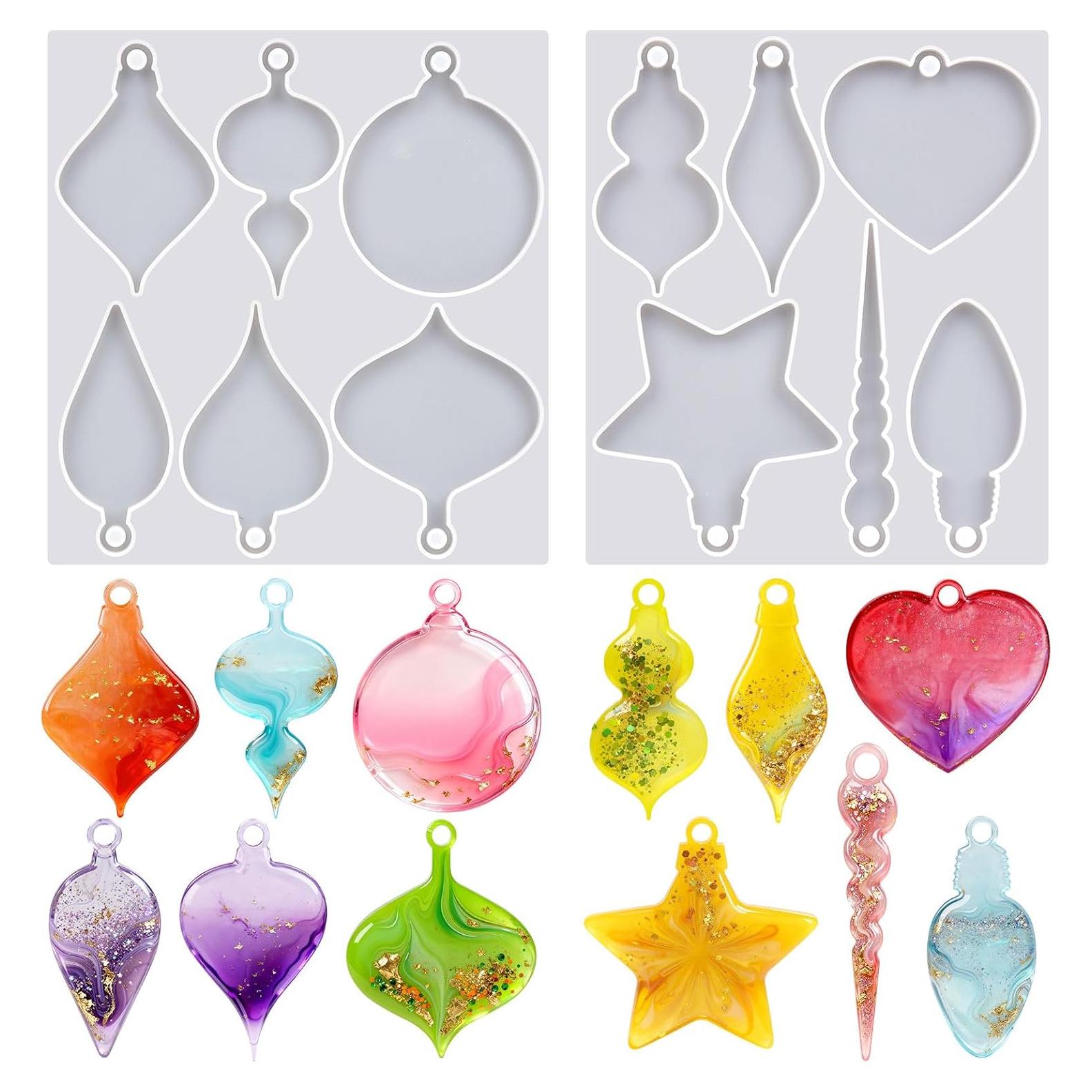 Moldes de Silicona para Colgantes de Navidad KINYFY - 2 Pcs