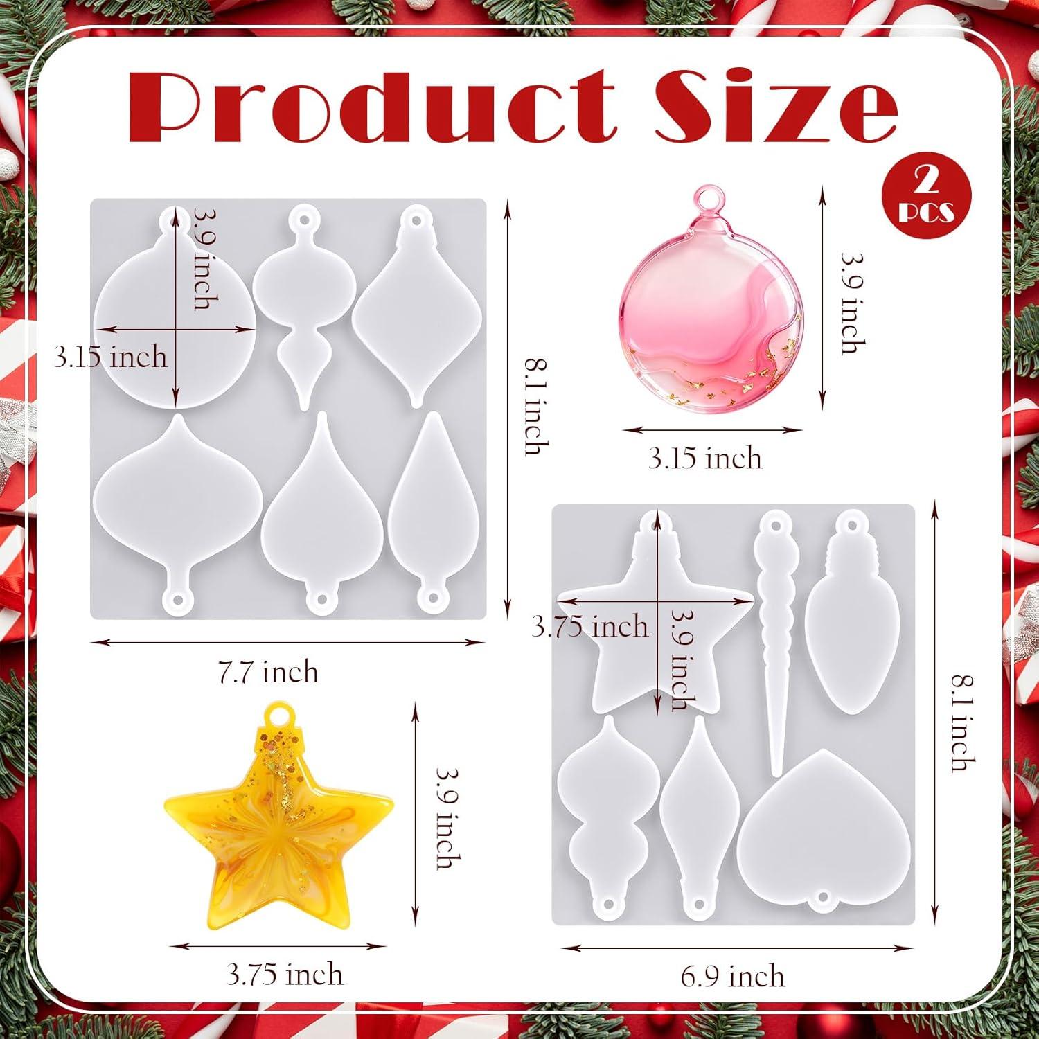 Moldes de Silicona para Colgantes de Navidad KINYFY - 2 Pcs
