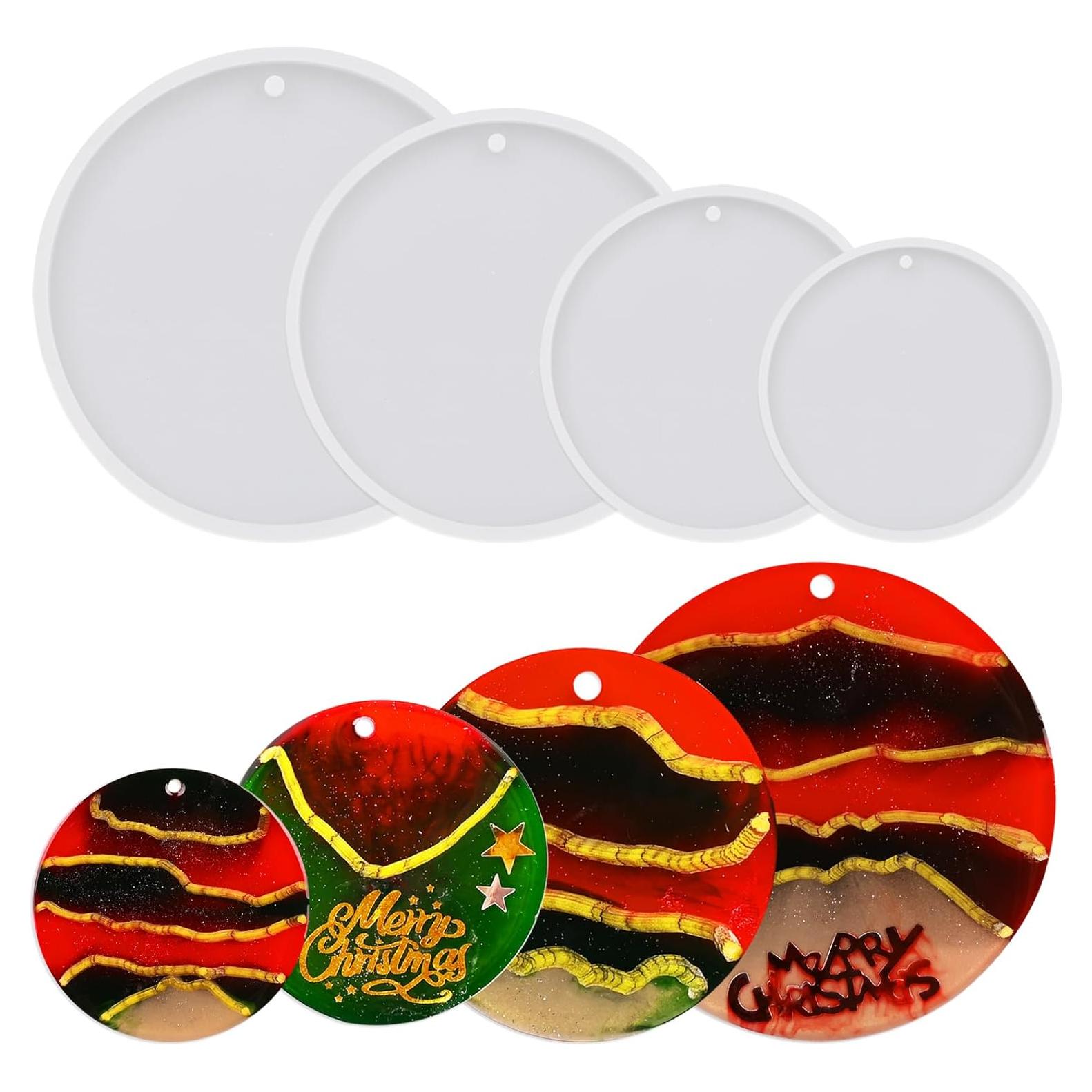 Moldes de Resina Actvty para Adornos de Navidad 4 Pcs