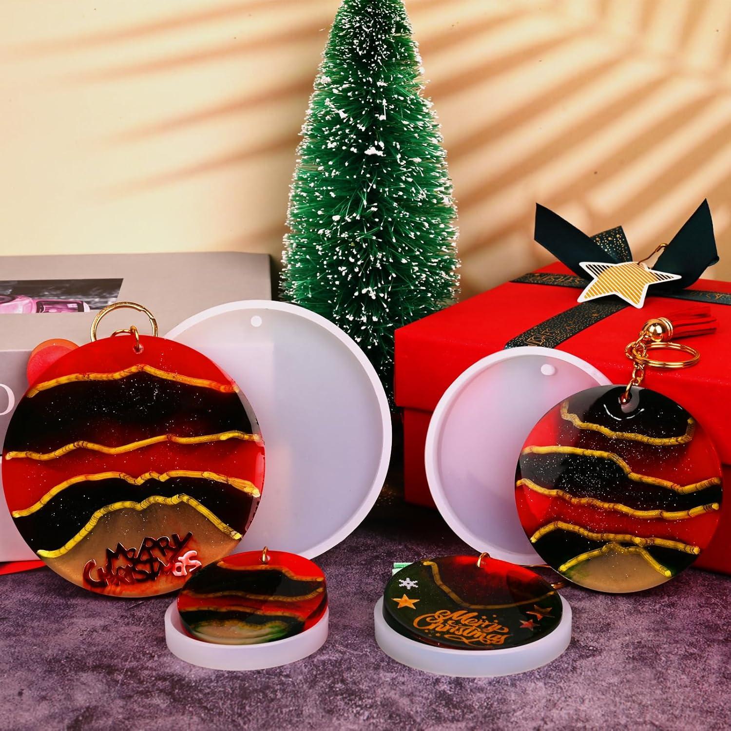 Moldes de Resina Actvty para Adornos de Navidad 4 Pcs