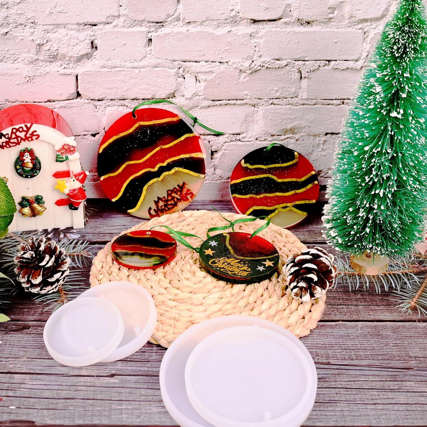 Moldes de Resina Actvty para Adornos de Navidad 4 Pcs