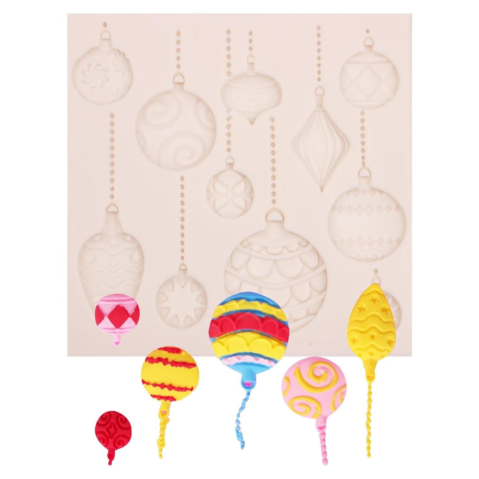 Molde de Silicona Globo Aerostático Navidad WK-29 10.5cm