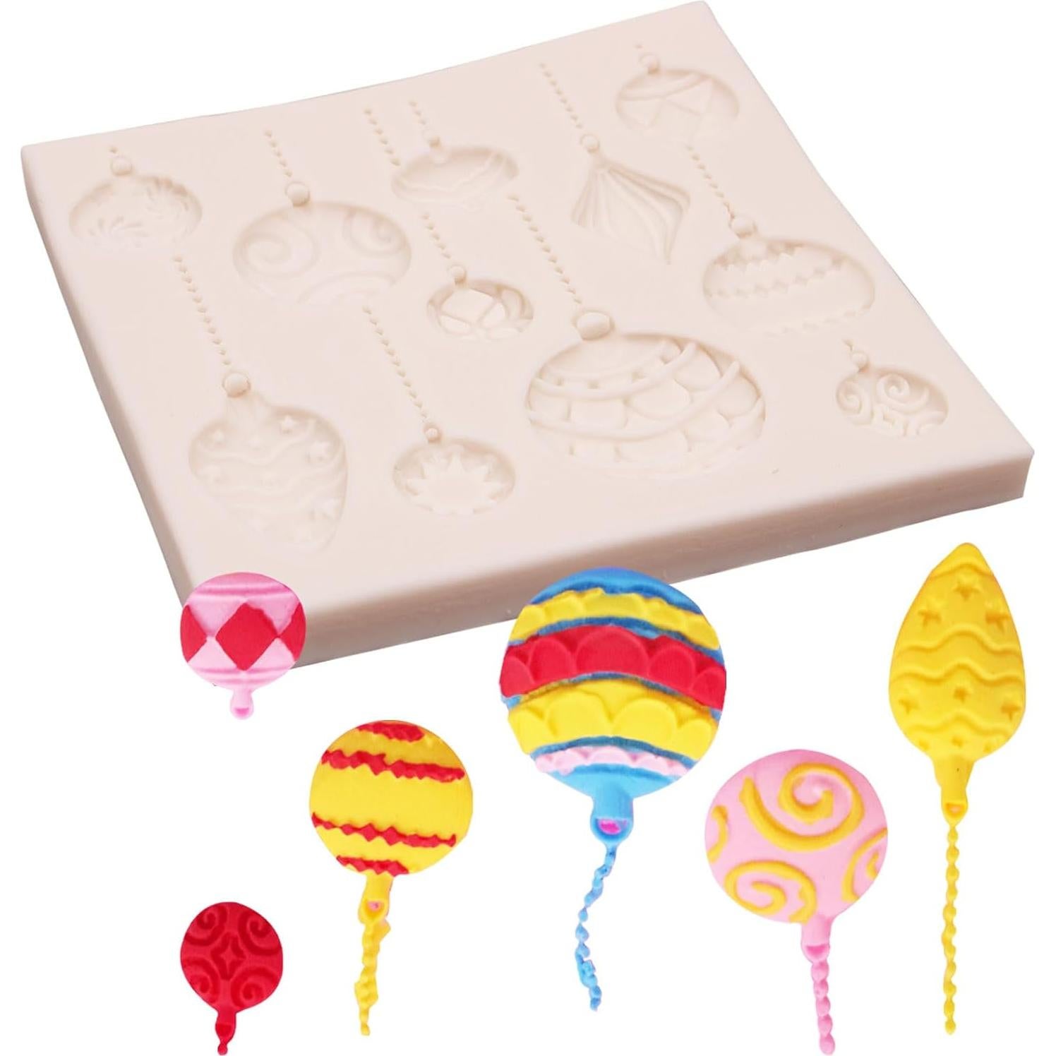 Molde de Silicona Globo Aerostático Navidad WK-29 10.5cm