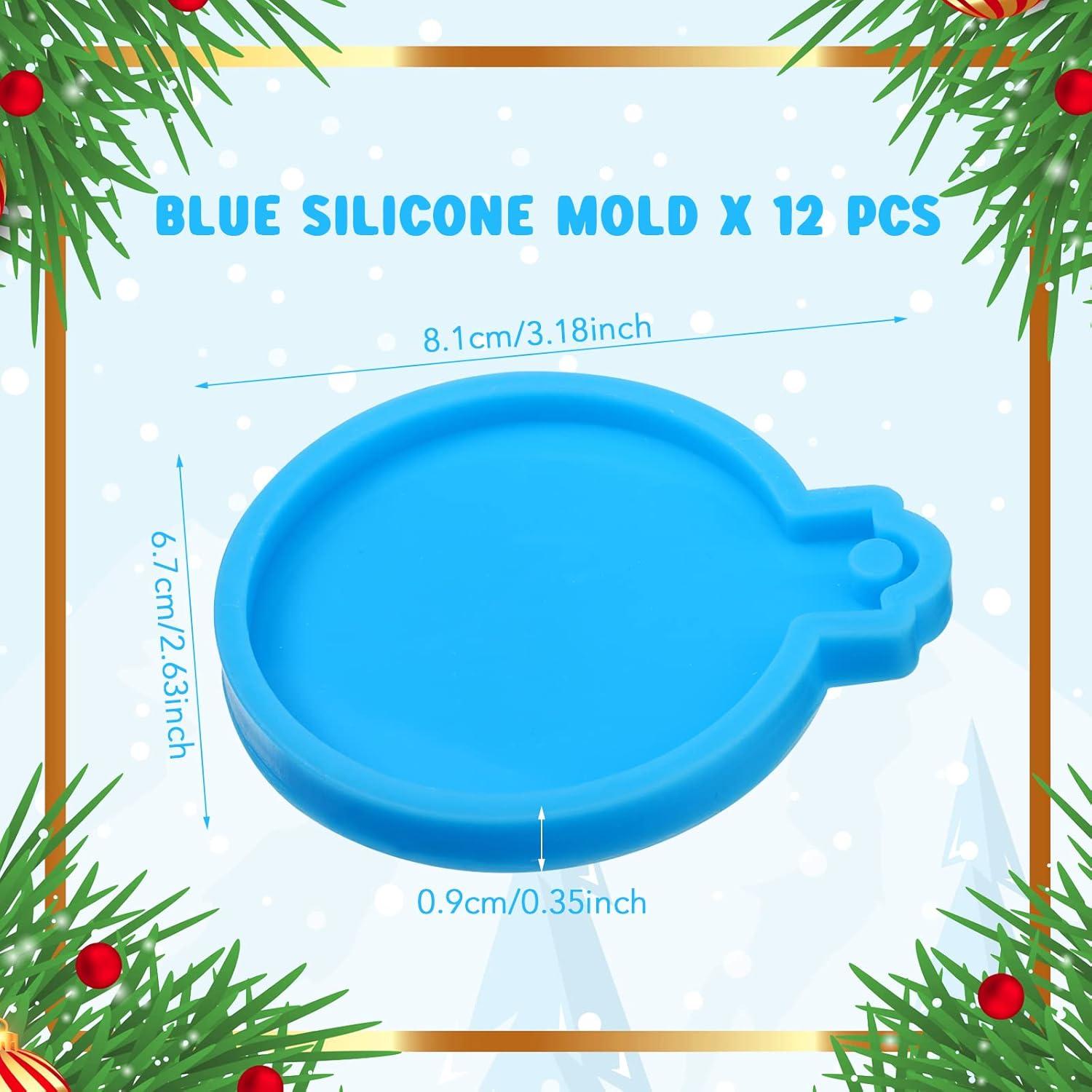 12 Moldes de Silicona para Resina de Navidad Kajaia Redondos