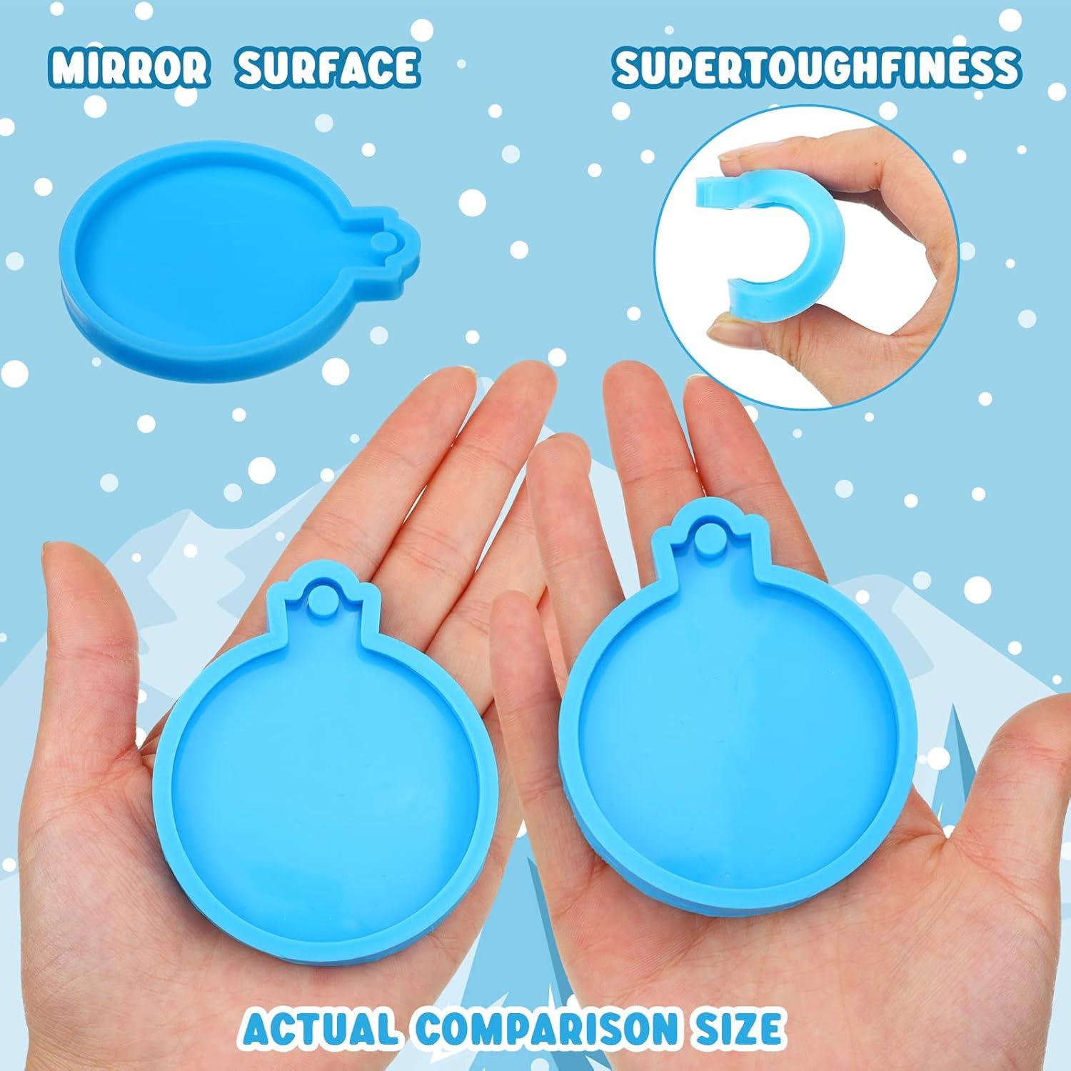 12 Moldes de Silicona para Resina de Navidad Kajaia Redondos