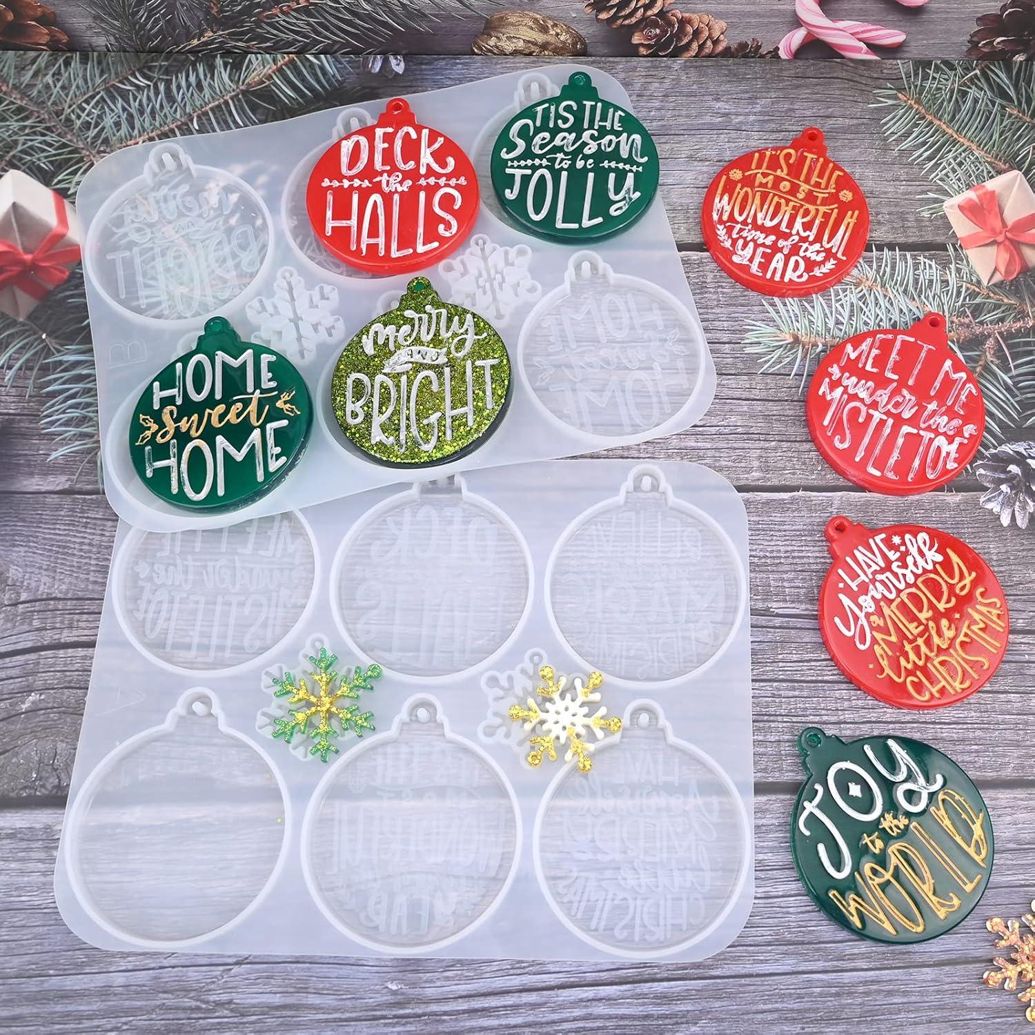 Moldes de Resina de Navidad Actvty - 2 Piezas Silicona 7.24 cm