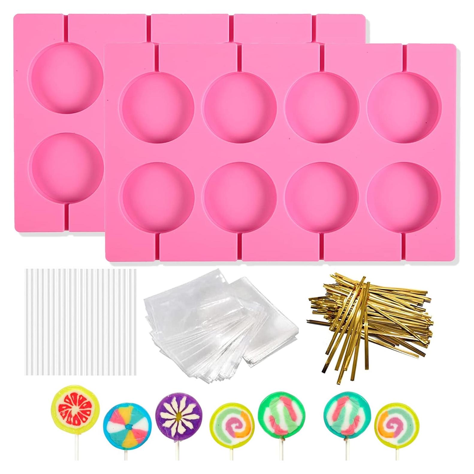 Molde de Silicona para Lollipop Fusang 2Pcs 8 Mini Caramelos