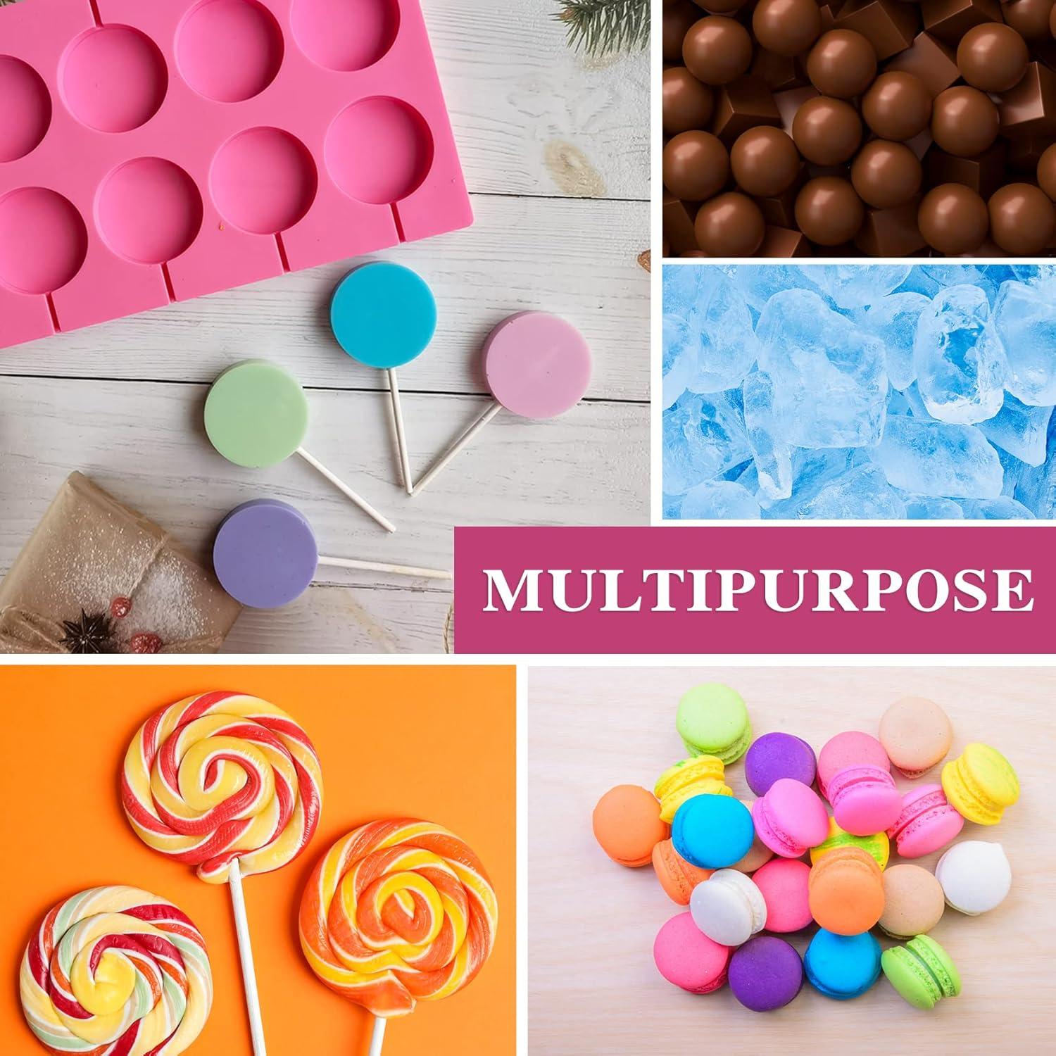 Molde de Silicona para Lollipop Fusang 2Pcs 8 Mini Caramelos