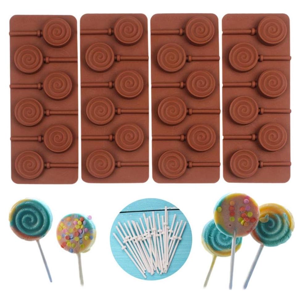 Molde de Silicona Redondo COOKNBAKE para Lollipop y Chocolate