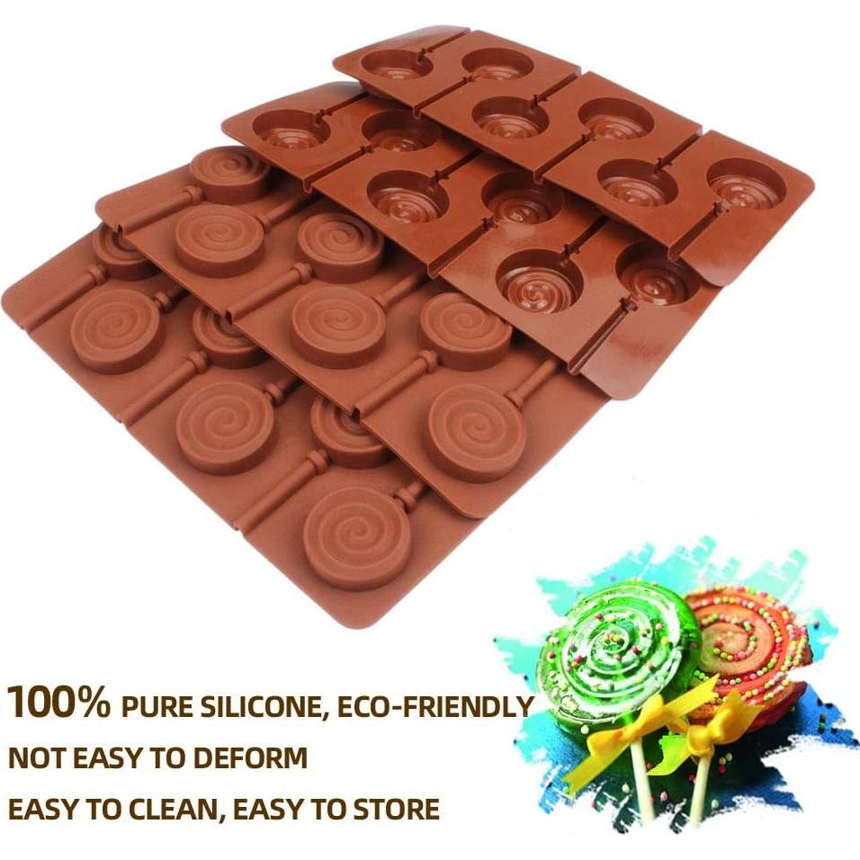 Molde de Silicona Redondo COOKNBAKE para Lollipop y Chocolate