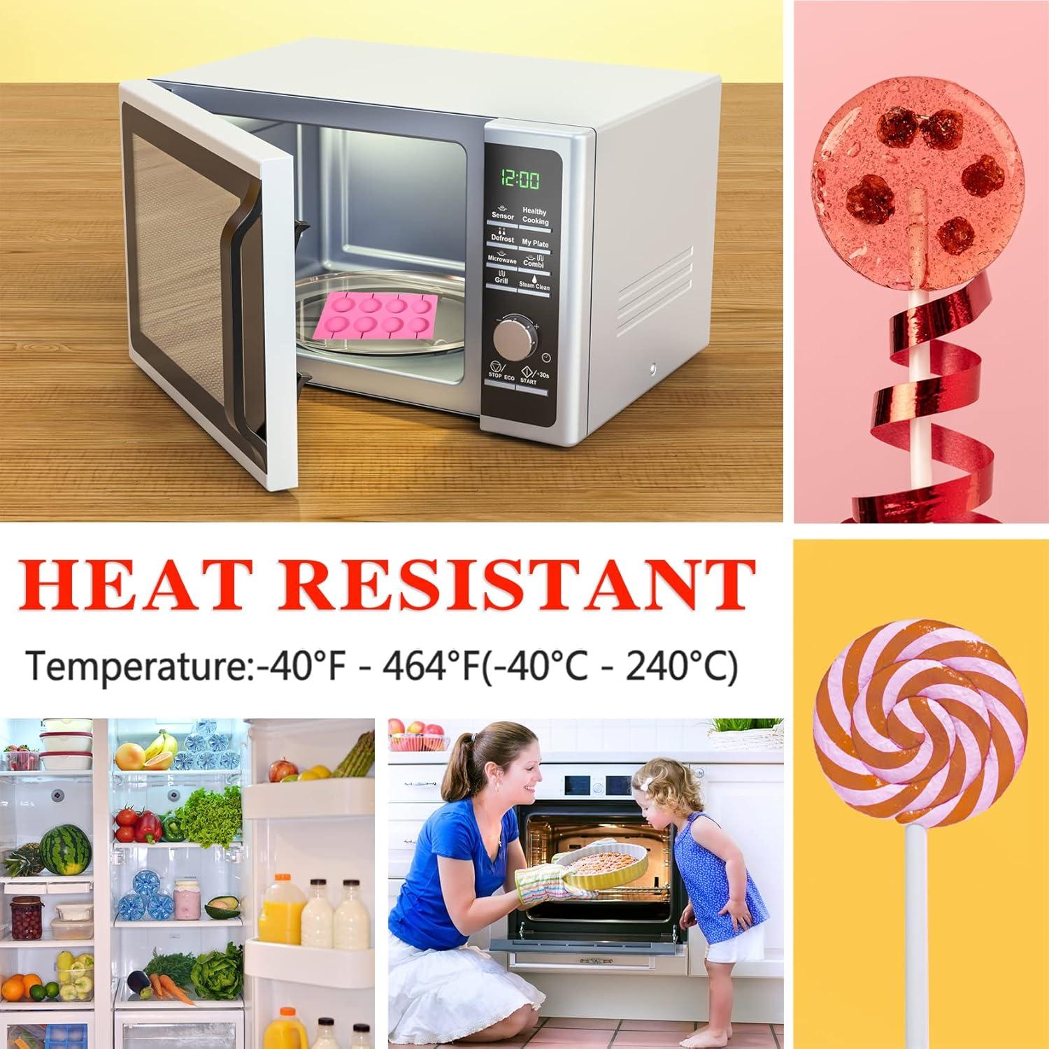 Molde de Silicona para Lollipop BKPPLZP con 8 Cavidades y 20 Palitos