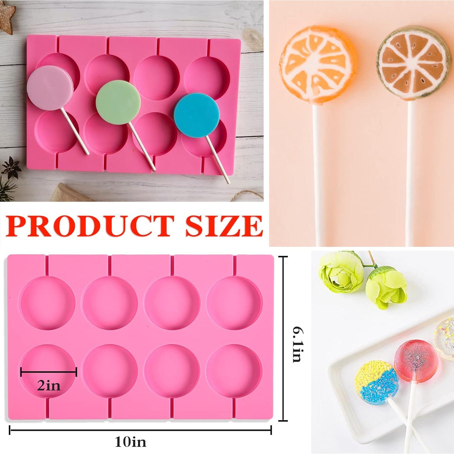 Molde de Silicona para Lollipop BKPPLZP con 8 Cavidades y 20 Palitos