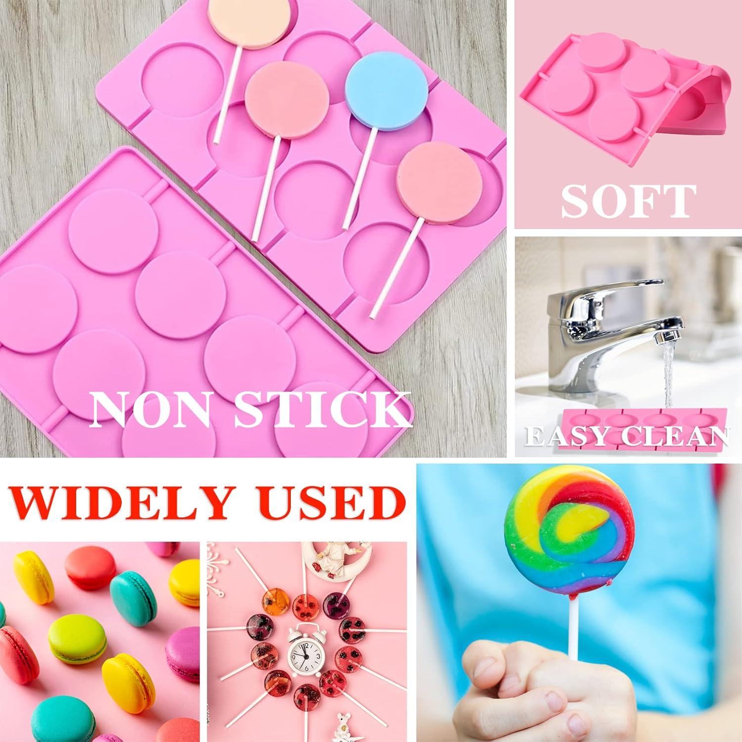 Molde de Silicona para Lollipop BKPPLZP con 8 Cavidades y 20 Palitos