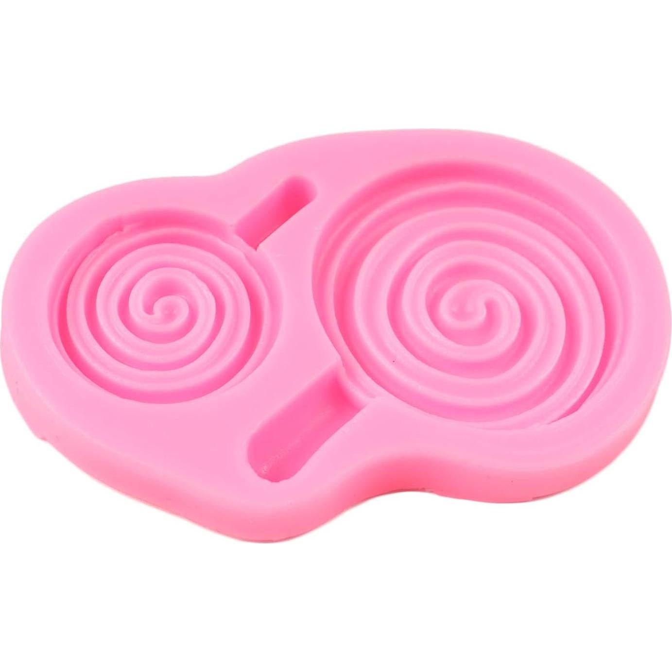 Love Lollipop Fondant Molds Lollipop Silicone Mold for Baby Shower Cake Decoration Chocolate Cupcake Topper Candy Sugar Craft Polymer Clay Gum Paste