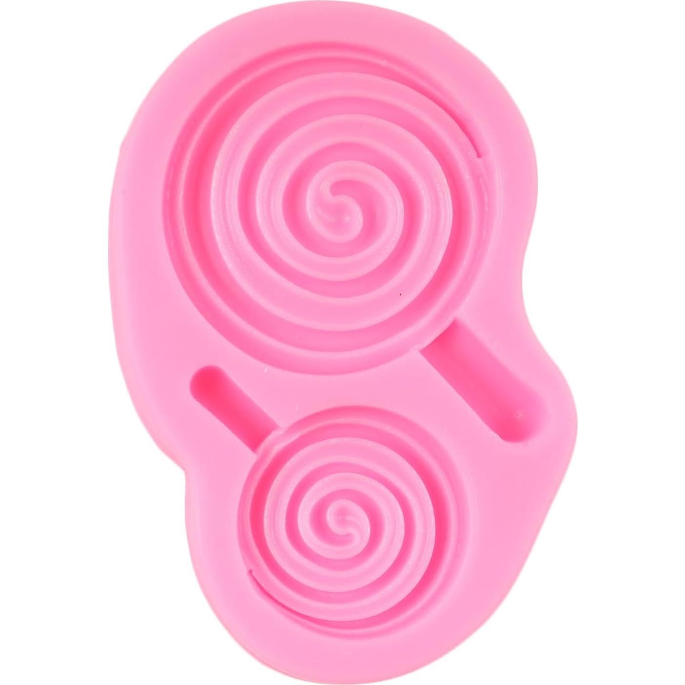 Love Lollipop Fondant Molds Lollipop Silicone Mold for Baby Shower Cake Decoration Chocolate Cupcake Topper Candy Sugar Craft Polymer Clay Gum Paste