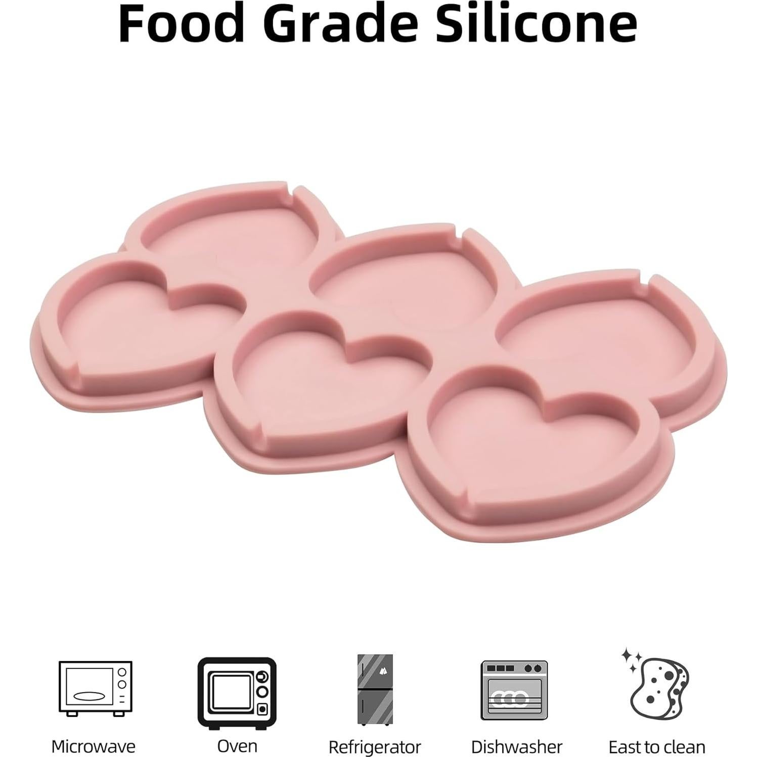 Moldes de Lollipop Corazón Silicona EDUEE 2 Piezas 18x11.5cm