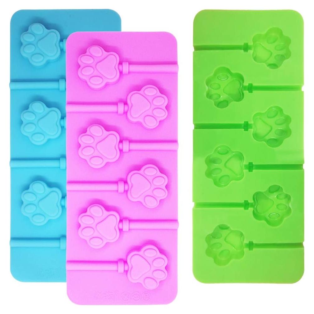 Moldes de Lollipop de Silicona Sonku 3 Pcs Patas de Gato