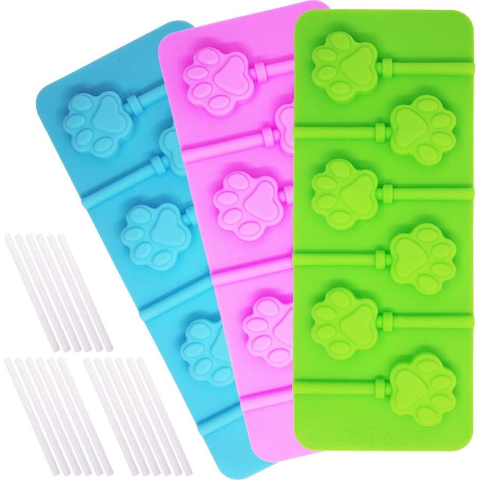Moldes de Lollipop de Silicona Sonku 3 Pcs Patas de Gato