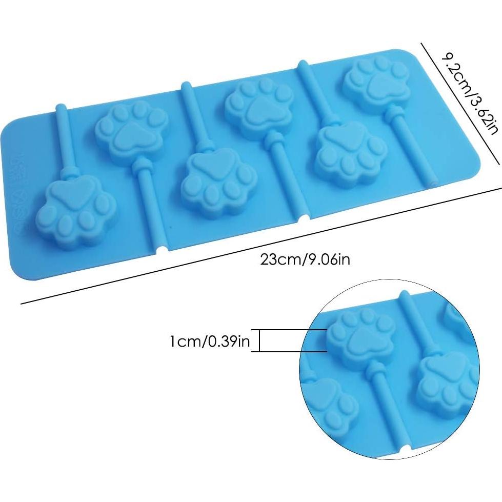 Moldes de Lollipop de Silicona Sonku 3 Pcs Patas de Gato