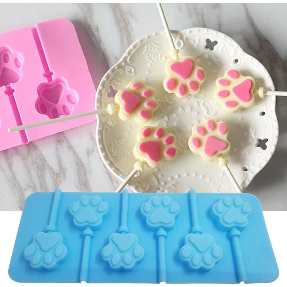 Moldes de Lollipop de Silicona Sonku 3 Pcs Patas de Gato