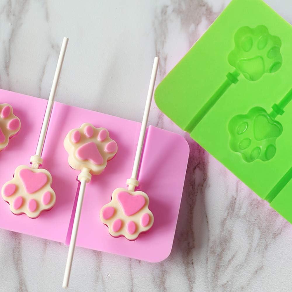 Moldes de Lollipop de Silicona Sonku 3 Pcs Patas de Gato