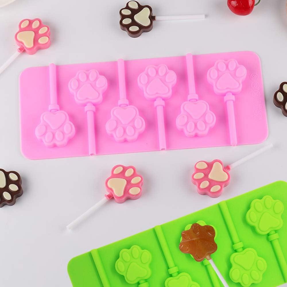 Moldes de Lollipop de Silicona Sonku 3 Pcs Patas de Gato