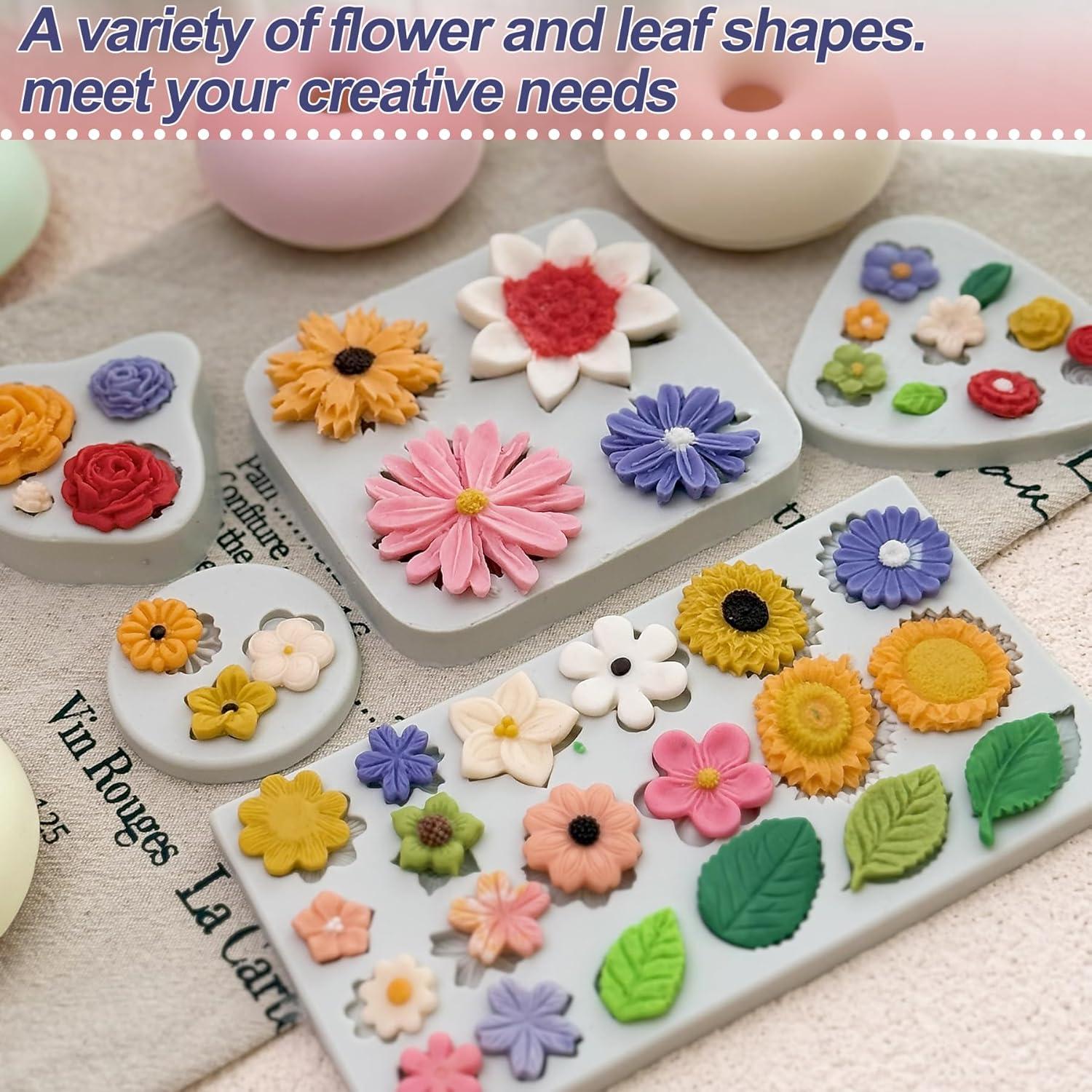 5 Moldes de Silicona para Chocolate Flores LLchunyun