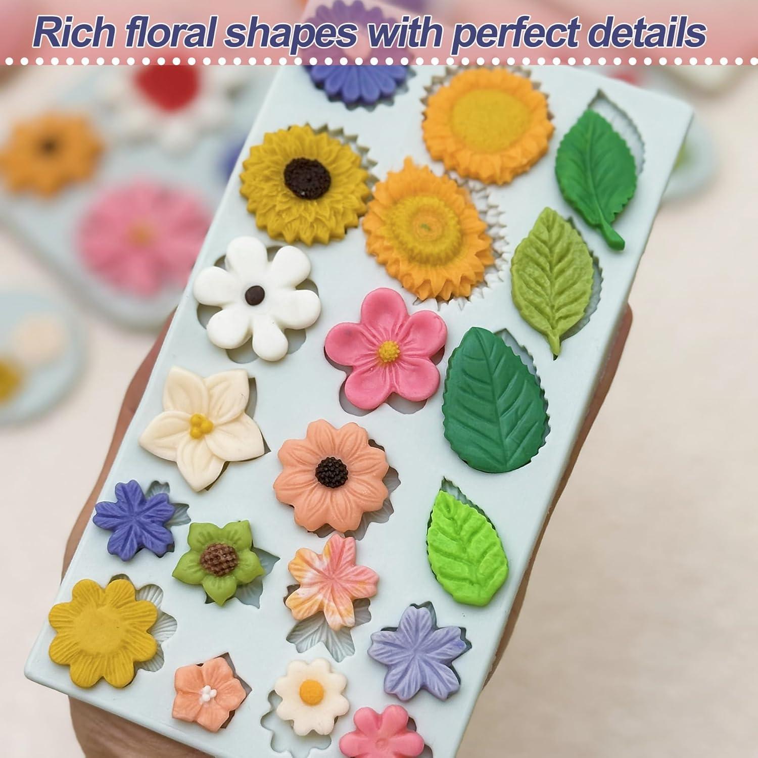 5 Moldes de Silicona para Chocolate Flores LLchunyun