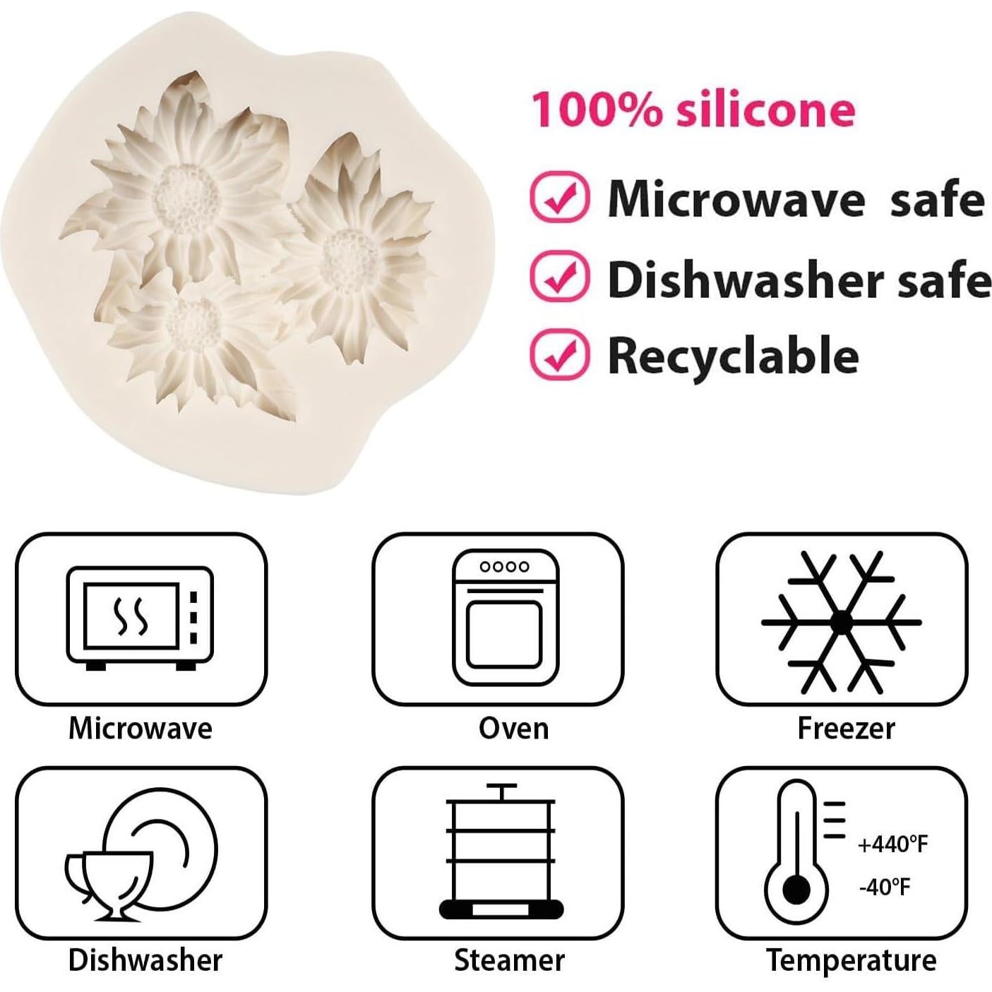 Conjunto de 4 Moldes de Silicona para Pasteles FCKEMLDS