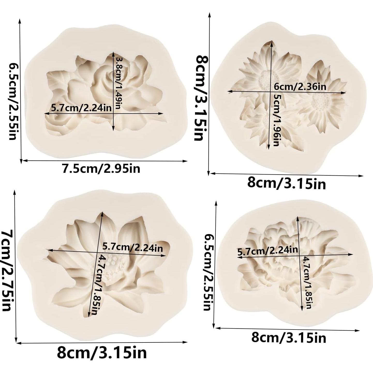 Conjunto de 4 Moldes de Silicona para Pasteles FCKEMLDS