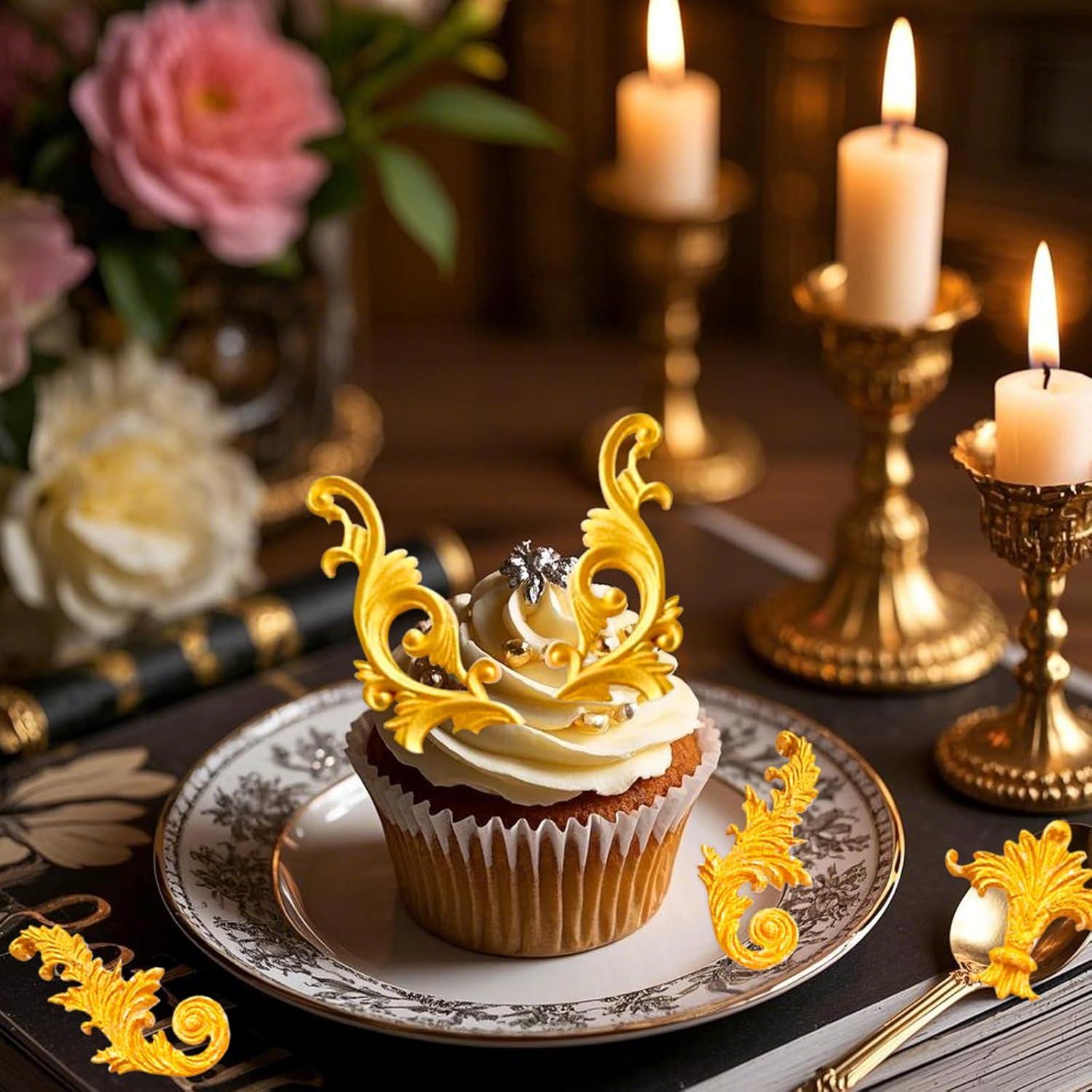 Set de Moldes de Silicona Caregene para Fondant Barroco 8 Piezas