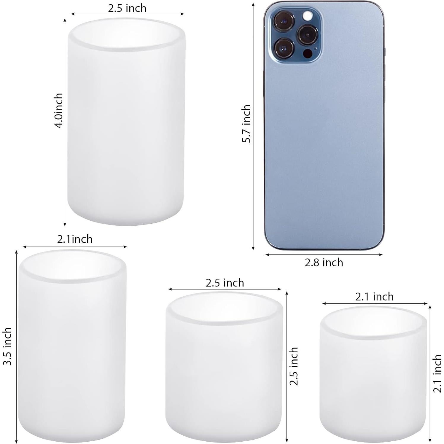 Moldes de Velas Cilíndricos HFYHWT - 4 Tamaños de Silicona