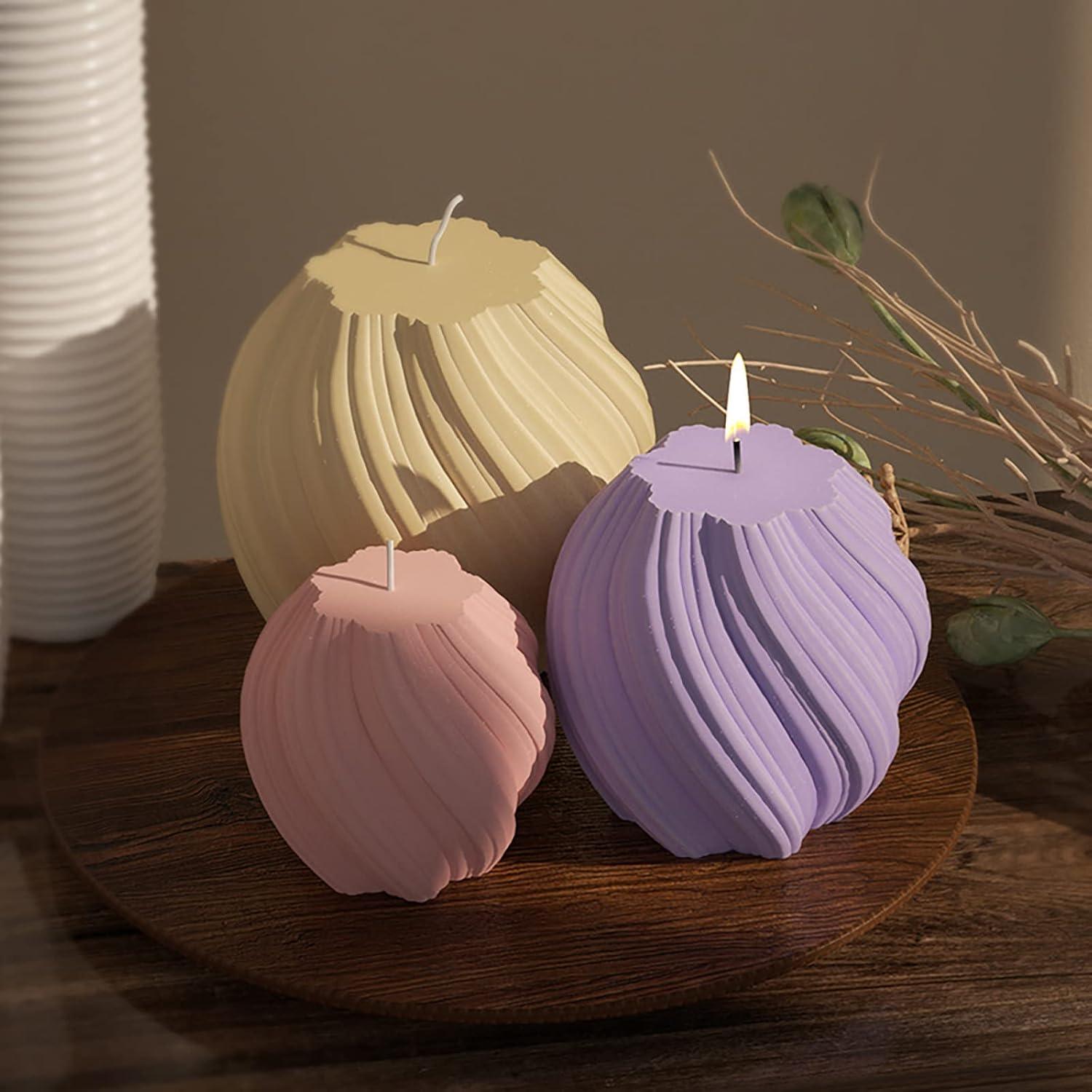 Molde de Vela Silicona ESEDAGE 3 Piezas para Jabón y Decoración