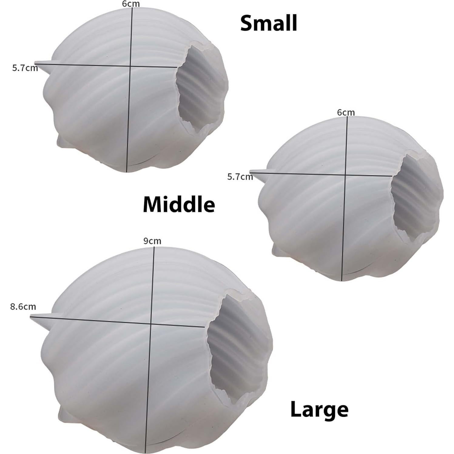 Molde de Vela Silicona ESEDAGE 3 Piezas para Jabón y Decoración