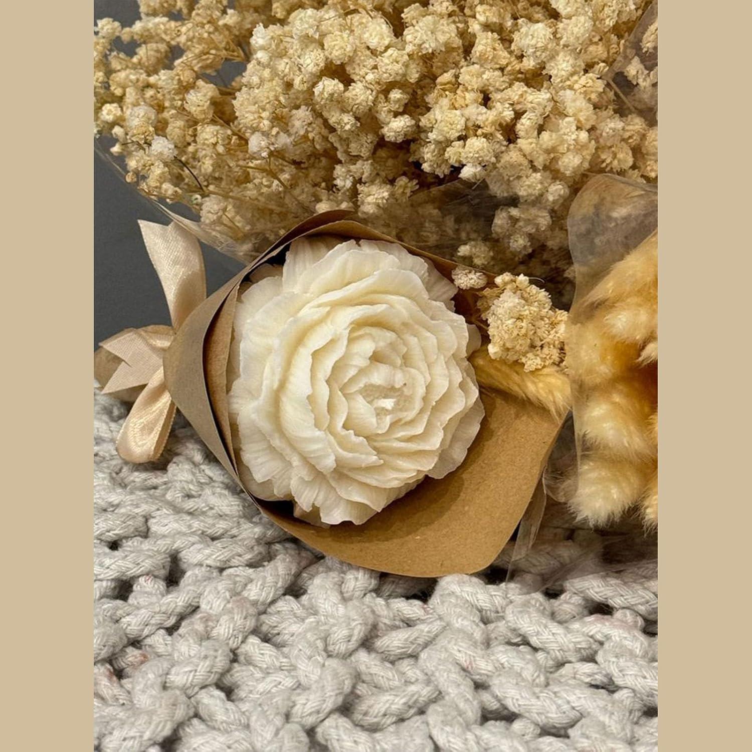 Juego de Moldes de Velas de Peonía Giliger - 2 Piezas 9x9x3.8 cm